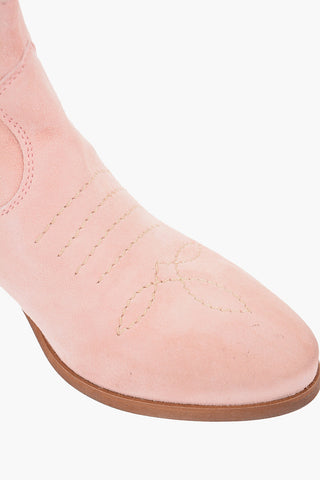 Texani in pelle scamosciata 6 cm
