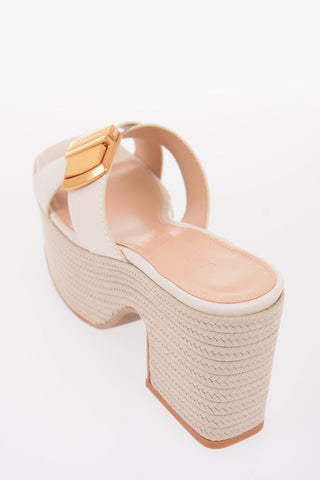 9 cm leather TATANES sandals with plateau