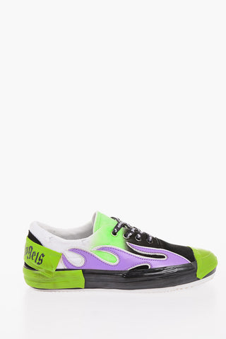 Fabric and suede leather FLAME Sneakers