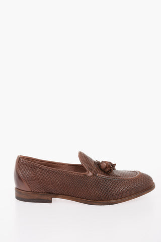 Braided leather BATIK Kiltie loafers