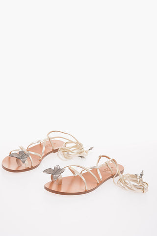 leather Lace-up sandals