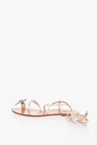 leather Lace-up sandals