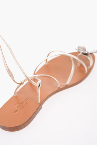leather Lace-up sandals