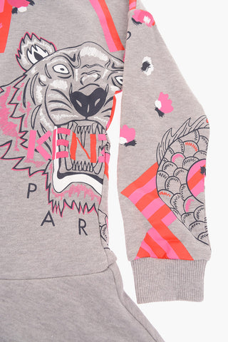 Printed Sweat GAYANE dress with hood