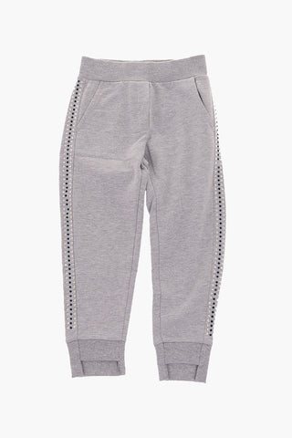 pantalone jogger con strass