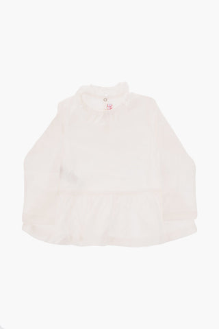 Cotton ruffled t-shirt