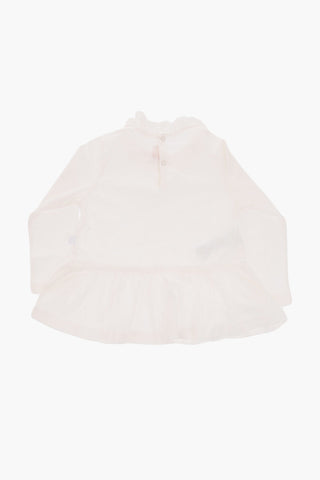 Cotton ruffled t-shirt