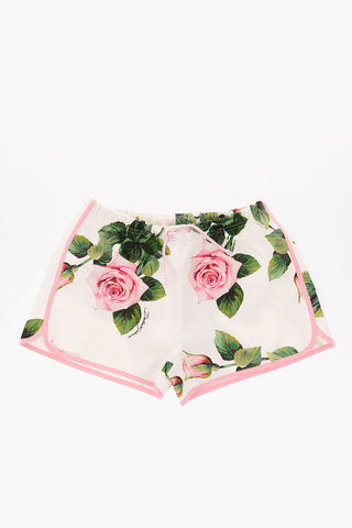 roses-print TROPICAL shorts