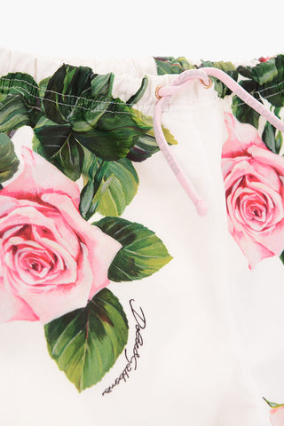 roses-print TROPICAL shorts