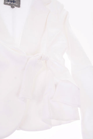 Sweat Wrap blazer with flax details