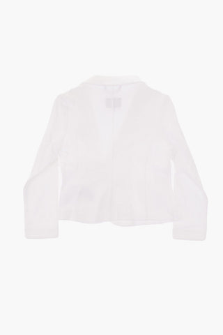 Sweat Wrap blazer with flax details