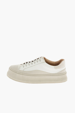Platform sneaker in pelle scamosciata 5cm