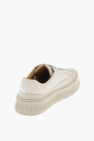 Platform sneaker in pelle scamosciata 5cm