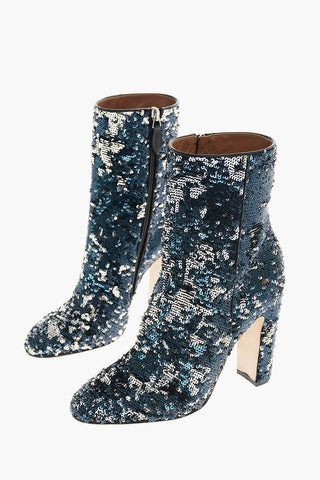 11cm sequined Ankle boots