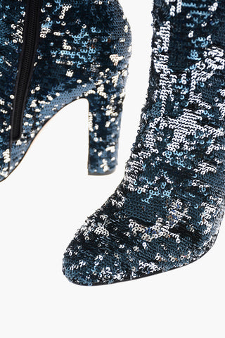 11cm sequined Ankle boots
