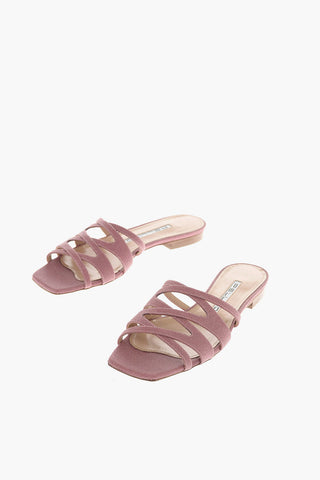 Sandali in pelle glitter