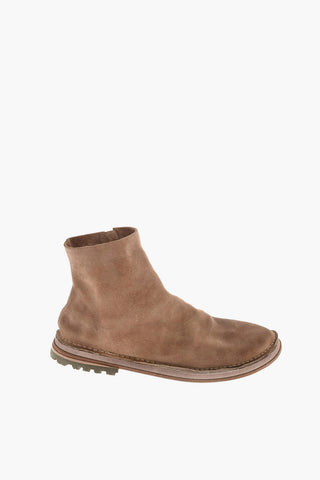 Suede leather FUNGACCIO Ankle boots with zip closure