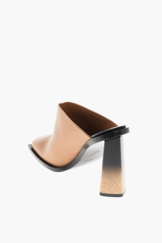 10cm leather Mules