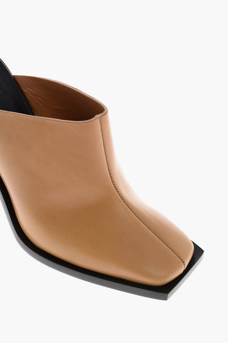 10cm leather Mules