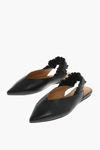 leather Point Toe Ballet flats