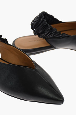 leather Point Toe Ballet flats