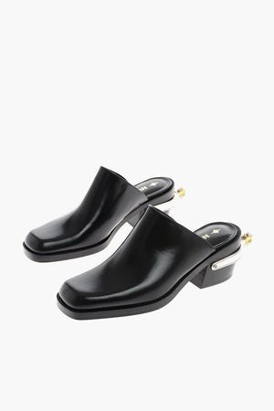 6 cm leather Mules