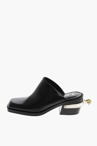 Mules in pelle 6 cm