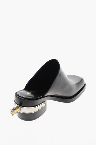 Mules in pelle 6 cm