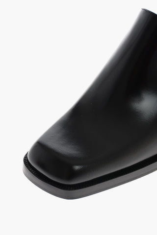 Mules in pelle 6 cm