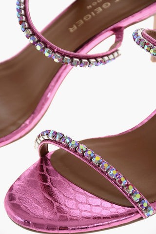 10 cm leather PRIYA Sandals with jewels