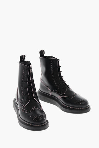 leather Combat boots