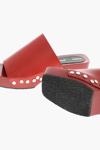 Mules in pelle 5 cm