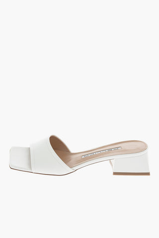 Mules ALICE in pelle Punta Quadrata 5cm