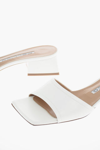 Mules ALICE in pelle Punta Quadrata 5cm