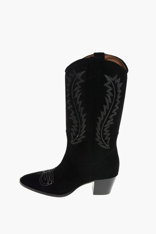 6cm suede leather Western boots