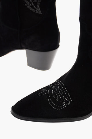 6cm suede leather Western boots