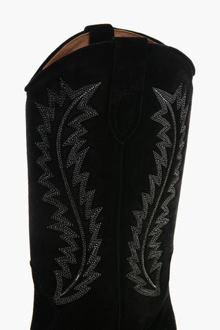 6cm suede leather Western boots