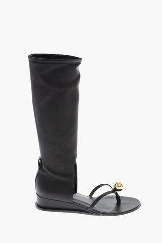 Leather Flip Flop Ankle Boots