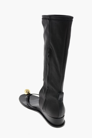 Leather Flip Flop Ankle Boots