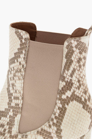 9cm leather and snake print Chelsea boots