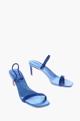 8cm leather Square Toe Sandals