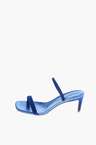 8cm leather Square Toe Sandals