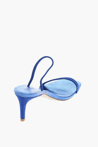 8cm leather Square Toe Sandals