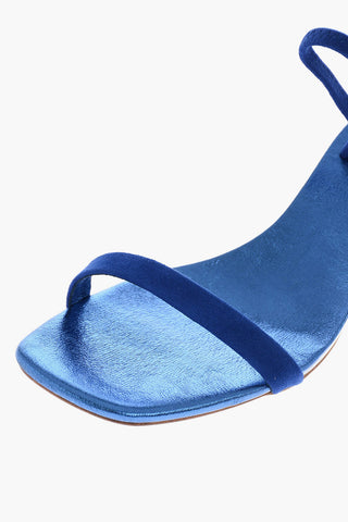 8cm leather Square Toe Sandals