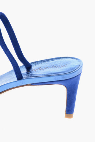 8cm leather Square Toe Sandals