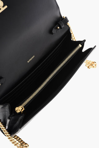 Portafoglio in Pelle Grain HANNAH TB HARDWARE con Catena
