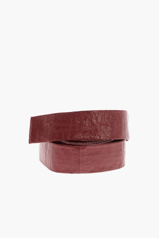 Lacquered Leather Slim Scarf
