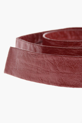 Lacquered Leather Slim Scarf