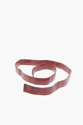 Lacquered Leather Slim Scarf