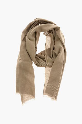 Herringbone Motif Cotton Foulard